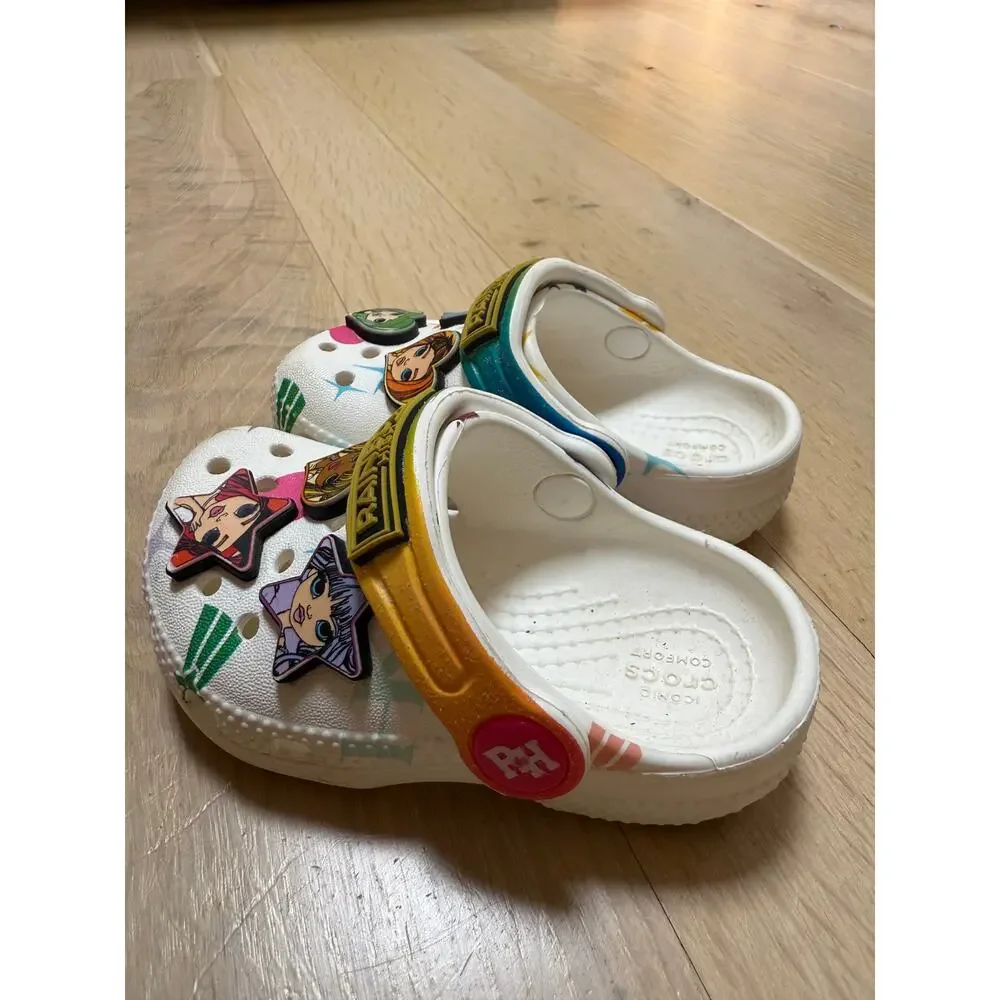 Crocs Rainbow High SZ C5 White Printed Jibbits Girls